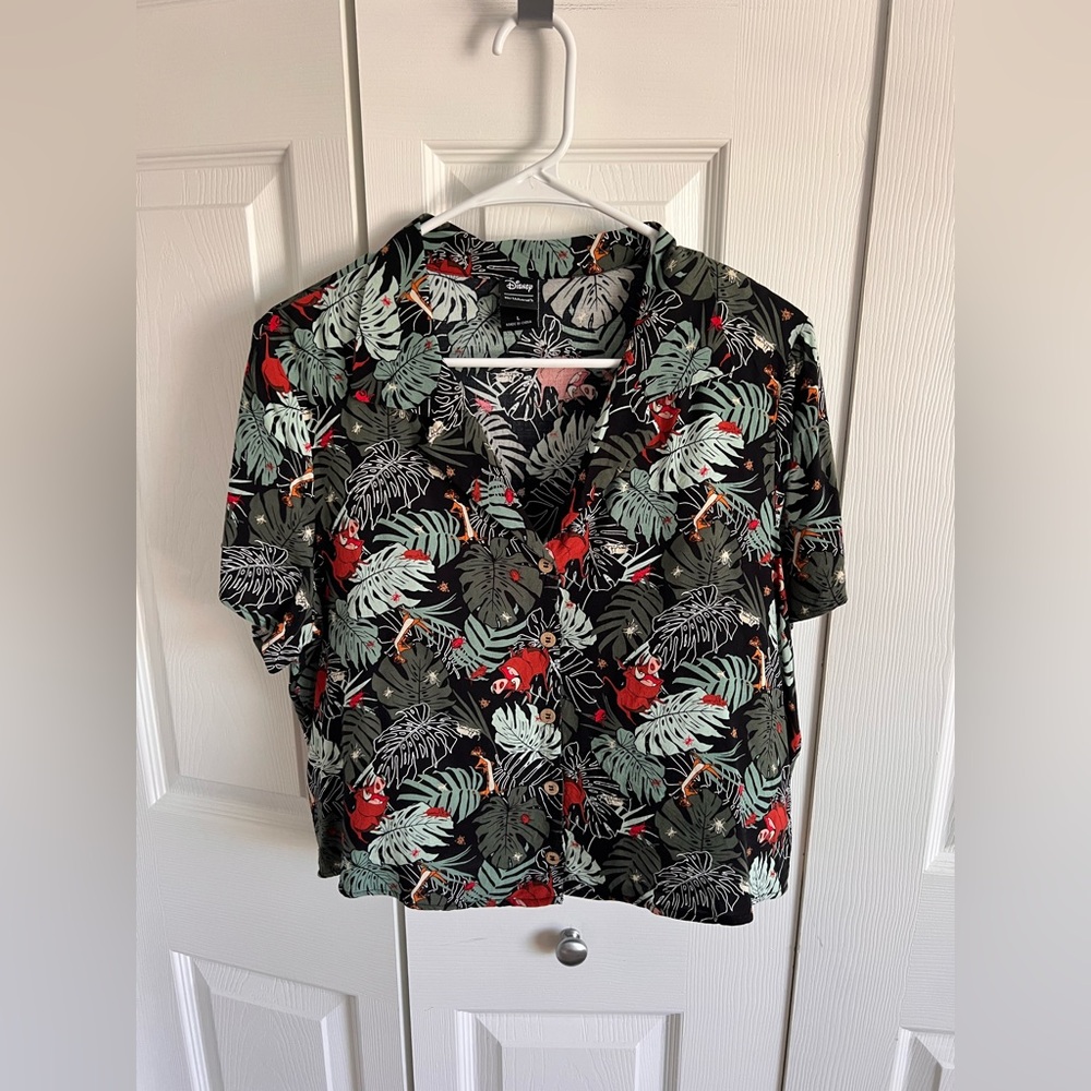 Disney Tropical Floral Lion King Shirt
